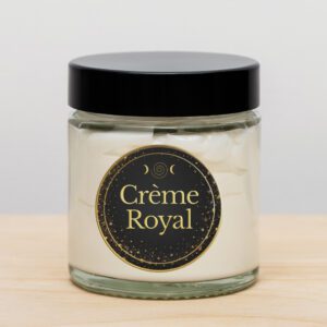 Creme Royal Produktbild – pflegende Gesichtscreme in Tiegel mit weißer Creme
